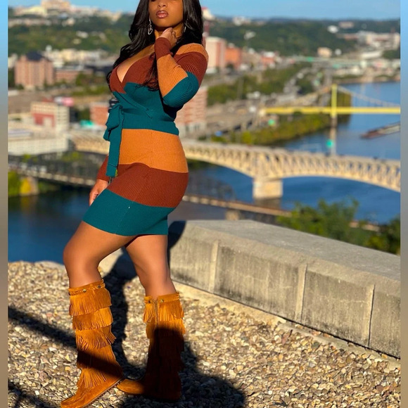 Fall girly sweater dress - Picture 3 of 9